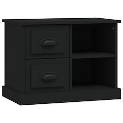 vidaXL Table de chevet noir 60x35,5x45 cm