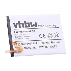 vhbw Li-Polymer batterie 3100mAh (3.8V) pour portable Smartphone téléphone Huawei KIW-AL10, Glory Play 5X,KIW-TL00 comme HB396481EBC. 