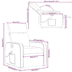 vidaXL Fauteuil de massage inclinable Noir Similicuir pas cher