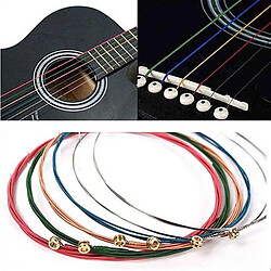 Wewoo Cordes de guitare EA 6 en 1 multicolores