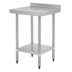 Table Inox avec Dosseret - Gamme 600 - Vogue