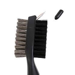 Acheter Double Sides Golf Club Brush Groove Cleaner Avec Chaîne Rétractable Black