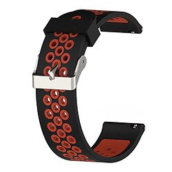 Wewoo Bracelet pour montre connectée Dragonne sport en silicone bicolore Xiaomi Huami Amazfit Bip Lite version 20 mm noirrouge