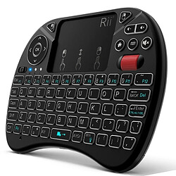 Wewoo Rii I8X RT716 2.4 GHz noir Mini Sans Fil QWERTY 71 Clavier 2.5 pouce Touchpad Combo avec Rétroéclairage