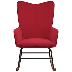 Maison Chic Chaise à bascule | Fauteuil Relax, design moderne Rouge bordeaux Velours -GKD41344