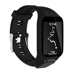 Wewoo Bracelet pour montre connectée Dragonne Sport en silicone Tomtom Runner 2/3 Series Noir