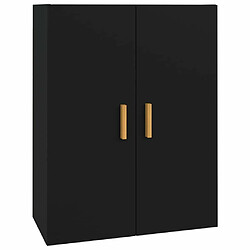 Maison Chic Armoire murale suspendue,Meuble de Rangement pour salon,cuisine Noir 69,5x34x90 cm -MN59036