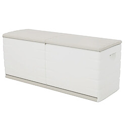 Pegane Coffre de rangement 450L intérieur/extérieur coloris beige - Longueur 153 x Profondeur 61 x Hauteur 53 cm