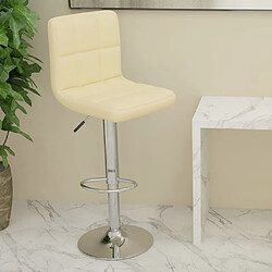 vidaXL Tabouret de bar Crème Tissu 