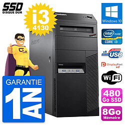 PC Tour Lenovo ThinkCentre M83 Intel i3-4130 RAM 8Go SSD 480Go Windows 10 Wifi · Occasion 