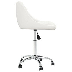 Avis Maison Chic Chaise Gaming | Chaise pivotante de bureau Ergonomique Fauteuil Blanc Similicuir -GKD47030