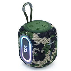 Yonis Enceinte Bluetooth Portable LED Subwoofer Puissante Autonomie Enceinte Bluetooth LED Portable Avec Super Bass Et Lumière Ambiante Vert YONIS