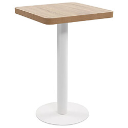 vidaXL Table de bistro Marron clair 50x50 cm MDF