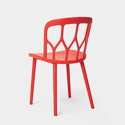 Acheter Ahd Amazing Home Design Chaises en polypropylène au design moderne pour bar, cuisine et jardin Flow, Couleur: Rouge