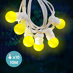 SkyLantern Guirlande Lumineuse Guinguette Jaune 10 m Cable Blanc