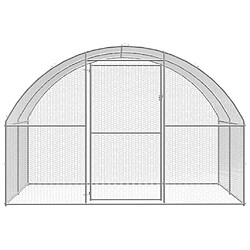 Acheter vidaXL Poulailler d'extérieur 3x24x2 m Acier galvanisé