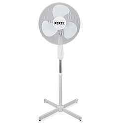 Perel Ventilateur sur pied 40 cm Blanc