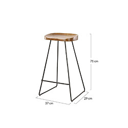 Lisa Design Aradia - lot de quatre tabourets de bar - en bois massif d'acacia pas cher