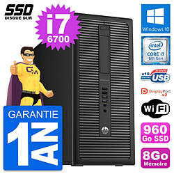 PC Tour HP EliteDesk 800 G2 Intel i7-6700 RAM 8Go SSD 960Go Windows 10 Wifi · Occasion 