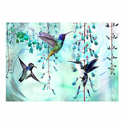 Paris Prix Papier Peint Flying Hummingbirds Green 105 x 150 cm