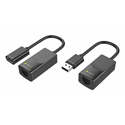 Adaptateur USB 2.0 TECHly IUSB-EXTENDTY2 IUSB-EXTENDTY2 [1x USB 1.1 type A femelle, USB 1.1 type A mâle - 2x RJ45 femelle] 1 pc(s) 