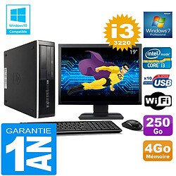 PC HP Compaq 8300 SFF Core I3-3220 Ram 4Go Disque 250 Go Wifi W7 Ecran 19" · Occasion 