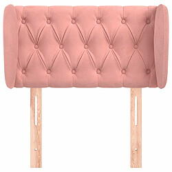 Avis Maison Chic Tête de lit scandinave avec oreilles,meuble de chambre Rose 83x23x78/88 cm Velours -MN22041