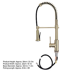 Avis ComfortXL Robinet d'évier en or avec sortie à ressort g1/2, robinet d'eau froide et chaude pour évier de cuisine