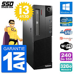 PC Lenovo ThinkCentre M93p SFF Intel i3-4130 RAM 32Go SSD 240Go Windows 10 Wifi · Occasion 