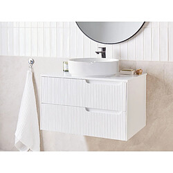 Beliani Meuble de salle de bain 80 x 52 cm blanc QUINTELA