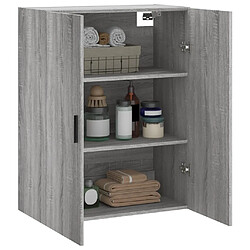 Maison Chic Armoire murale,Meuble de Rangement pour salon,cuisine sonoma gris 69,5x34x90 cm -MN62181 pas cher