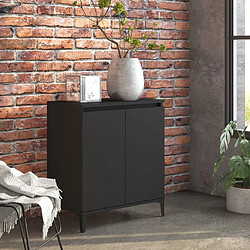 vidaXL Buffet noir 60x35x70 cm bois d'ingénierie