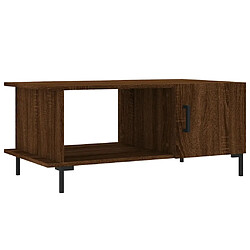 Maison Chic Table basse,Table Console Table d'appoint, Table pour salon chêne marron 90x50x40 cm bois d'ingénierie -MN37653