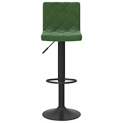 Avis vidaXL Tabourets de bar lot de 2 vert foncé velours