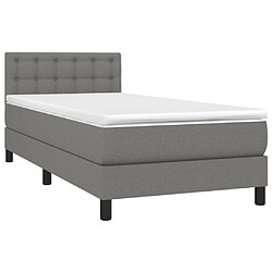 Avis Sommier à lattes et LED,Cadre à lattes de lit avec matelas pour Adulte Gris foncé 90x200cm -MN83221