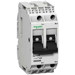 disjoncteur de controle - schneider - 2 pôles - 2 ampères - schneider electric gb2db07 