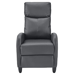 Helloshop26 Fauteuil relaxant avec dossier inclinable et repose-pieds housse gris 102 cm 03_0005210