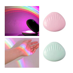 Universal Lampe de projection Shell Rainbow, mini-lampe de nuit USB portable rechargeable pour la prise de photos (rose)