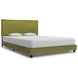 vidaXL Cadre de lit sans matelas vert tissu 120x200 cm 