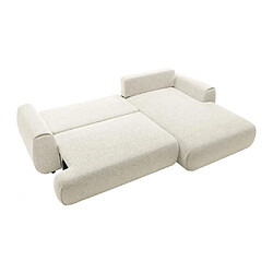 Acheter Vente-Unique Canapé d'angle droit convertible en tissu texturé beige MONELIA