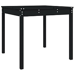 vidaXL Table de jardin noir 82,5x82,5x76 cm bois massif de pin