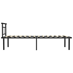 Acheter Maison Chic Lit adulte - Lit simple Cadre de lit,Structure du lit Contemporain Noir Métal 90x200 cm -MN13258