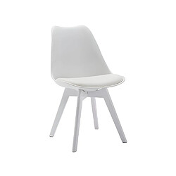 Avis Vente-Unique Lot de 6 chaises JODY - Polypropylène et Hêtre - Blanc et pieds blanc