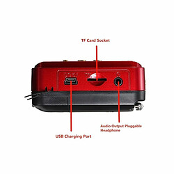 K11 Fm Rechargeable Mini Portable Radio Portable Numérique Fm Usb Tf Lecteur Mp3 Haut-Parleur Noir Rouge_K11