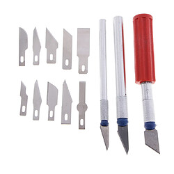 Lames de Précision Artisanat en papier Graver 13pcs Lames de Précision Outils de Sculpture sur Bois pour Papier Plastique Tissus Pellicules Métalliques Minces Cuir