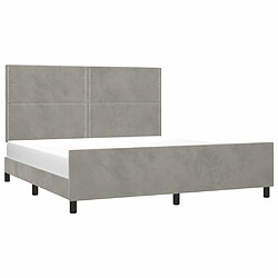 Avis Maison Chic Cadre/structure de lit avec tête de lit pour adulte - Lit Moderne Chambre Gris clair 160x200 cm Velours -MN37033