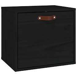 Maison Chic Armoire murale,Meuble de Rangement pour salon,cuisine Noir 40x30x35 cm Bois de pin massif -MN62000