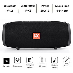 Avis Universal Haut-parleur portable Bluetooth Colonne sans fil extérieure Subwoofer Music Center Stéréo Batterie 3600mAh FM/TF/AUX | Haut-parleur portable (noir)