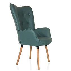 Avis Fauteuil à oreilles / fauteuil vintage HAVENIO I tissu menthe hjh LIVING