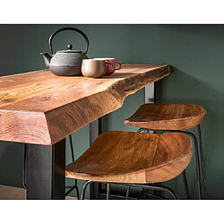 Avis Lisa Design Djoda - lot de quatre tabourets de bar - bois massif d'acacia